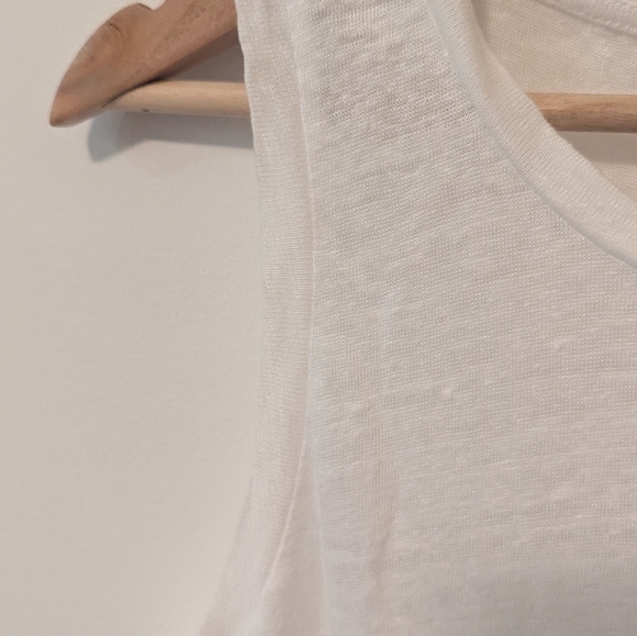Vineyard Vines Linen White Sleeveless Tank Top New With Tags - Picture 3 of 12